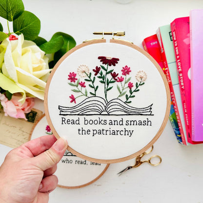 Read more books (7 patterns) / Embroidery PDF Pattern Download 6 inch