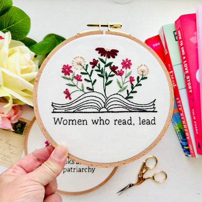 Read more books (7 patterns) / Embroidery PDF Pattern Download 6 inch