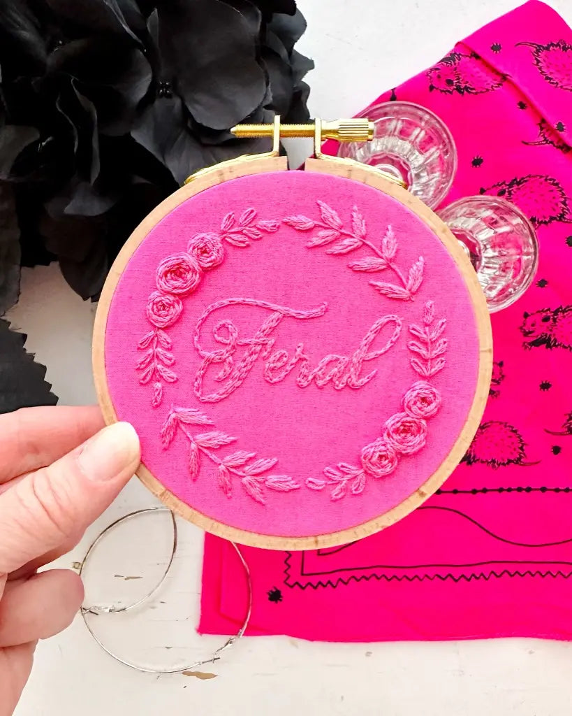 Feral 4 inch Monochrome Embroidery // KIT Multiple color options