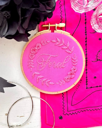 Feral 4 inch Monochrome Embroidery // KIT Multiple color options