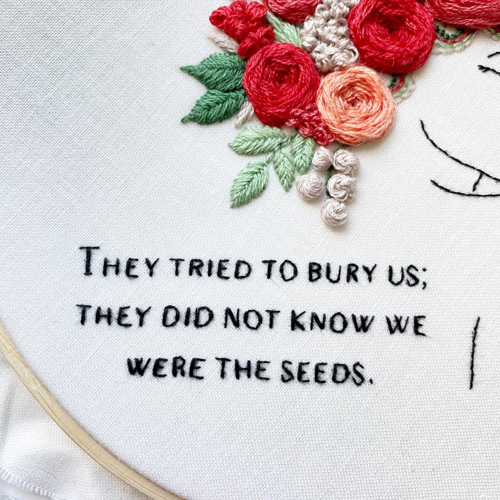 They tried to bury us // Embroidery PDF Pattern Download 6 inch