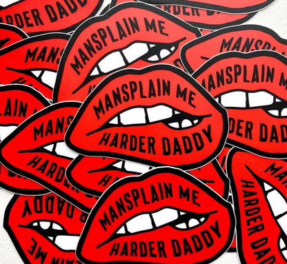 STICKER!! Mansplain me 3 inch sticker