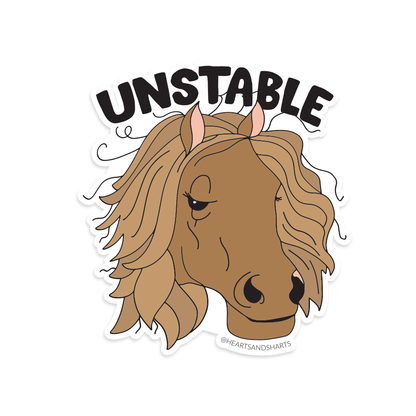 UNSTABLE 3X3 ILLUSTRATED VINYL STICKER