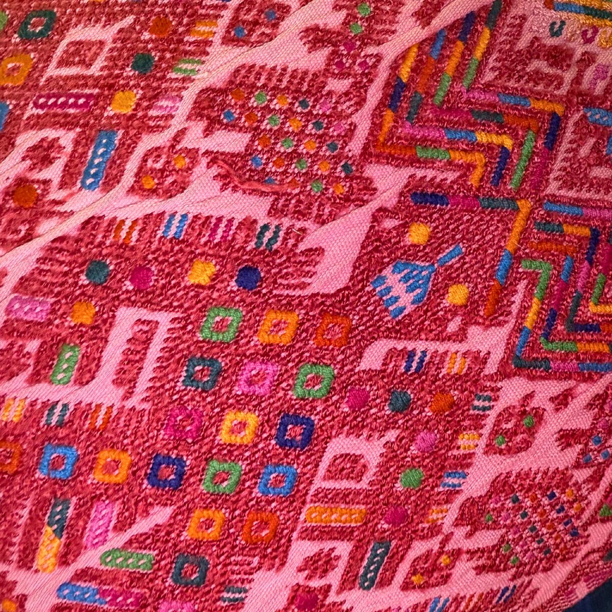 Embroidered Huipil &amp; Handwoven Corte Throw Pillow Cover