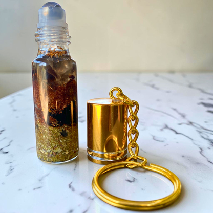 Remove Negative Energy Keychain | Handmade Crystal &amp; Herb Charm