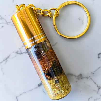 Remove Negative Energy Keychain | Handmade Crystal &amp; Herb Charm