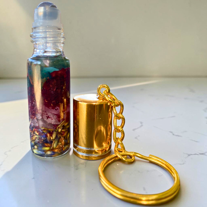 Self Love / Self Growth Keychain | Handmade Crystal &amp; Herb Charm