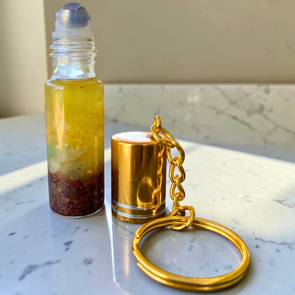 Money Keychain | Handmade Crystal &amp; Herb Charm