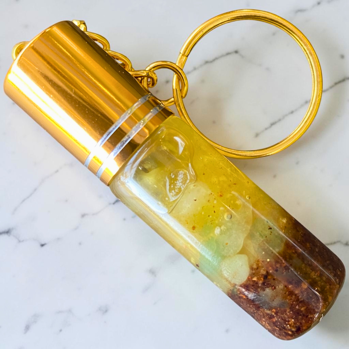 Money Keychain | Handmade Crystal &amp; Herb Charm