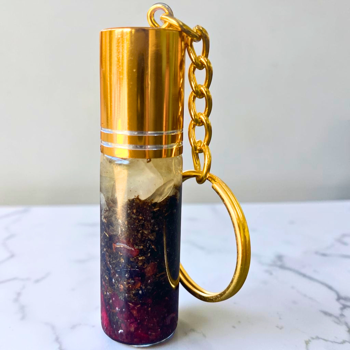 Love &amp; Lust Keychain | Handmade Crystal &amp; Herb Charm