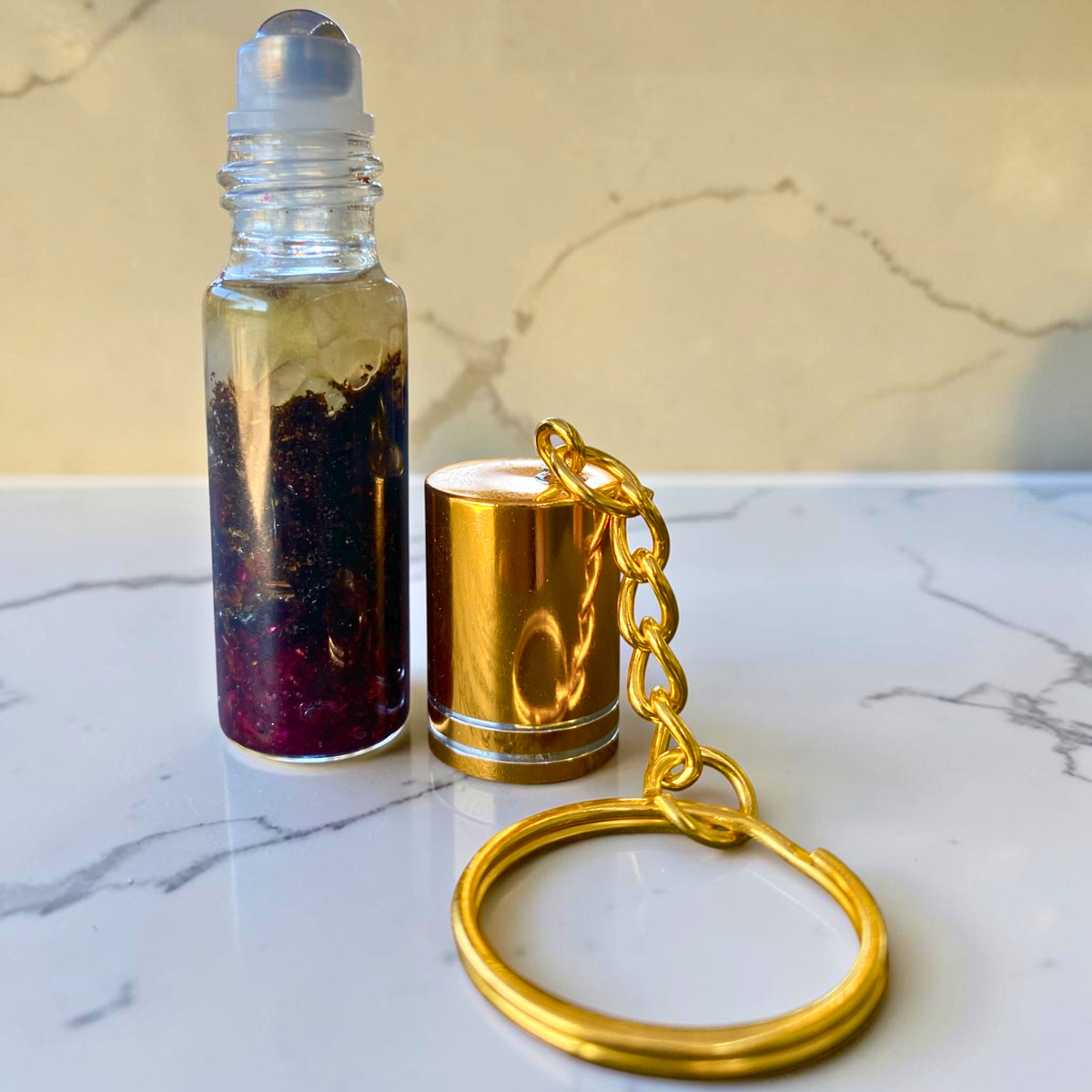Love &amp; Lust Keychain | Handmade Crystal &amp; Herb Charm