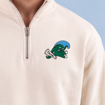 Tulane Green Wave Q‑Zip Pullover - Skull &amp; Bogeys Golf Co.