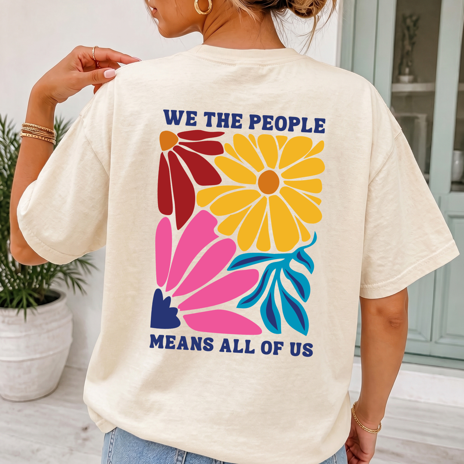 We the People Means All of Us Floral T-Shirt