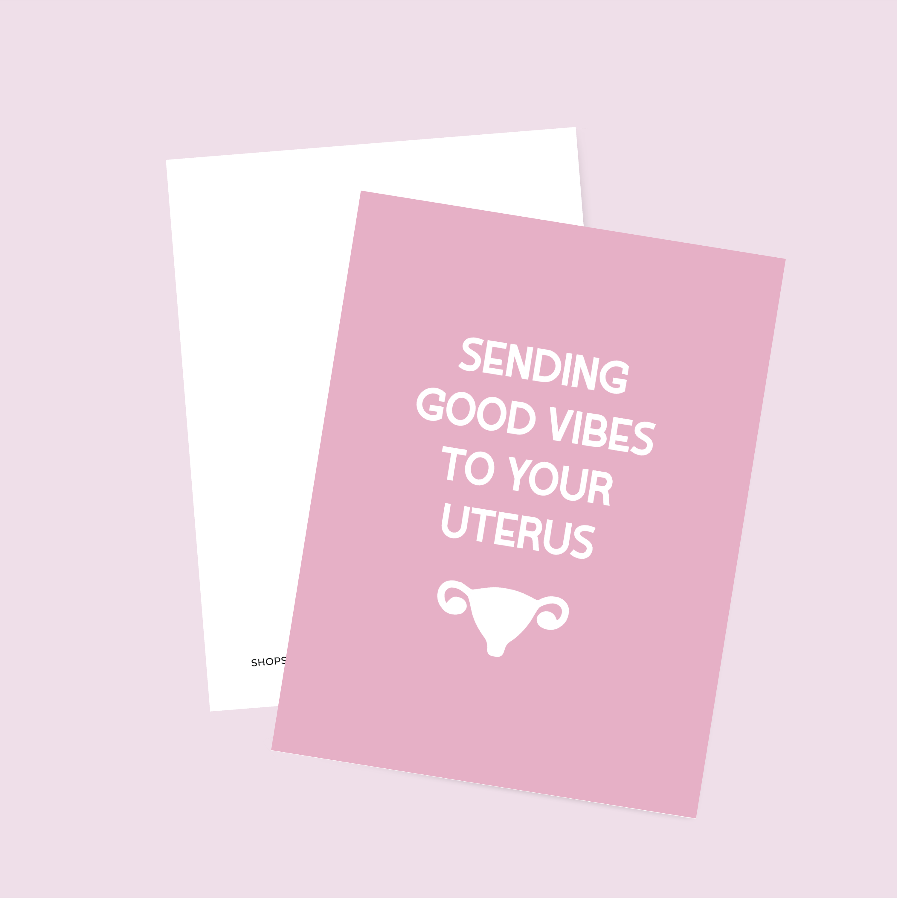 Sending Good Vibes Uterus Card