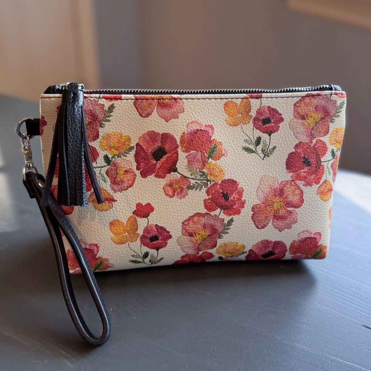 the ember poppies clutch collection in vegan leather