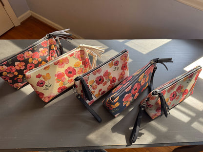 the ember poppies clutch collection in vegan leather