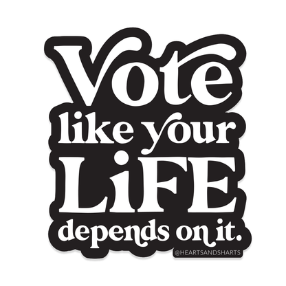VOTE 3X3 ILLUSTRATED VINYL STICKER