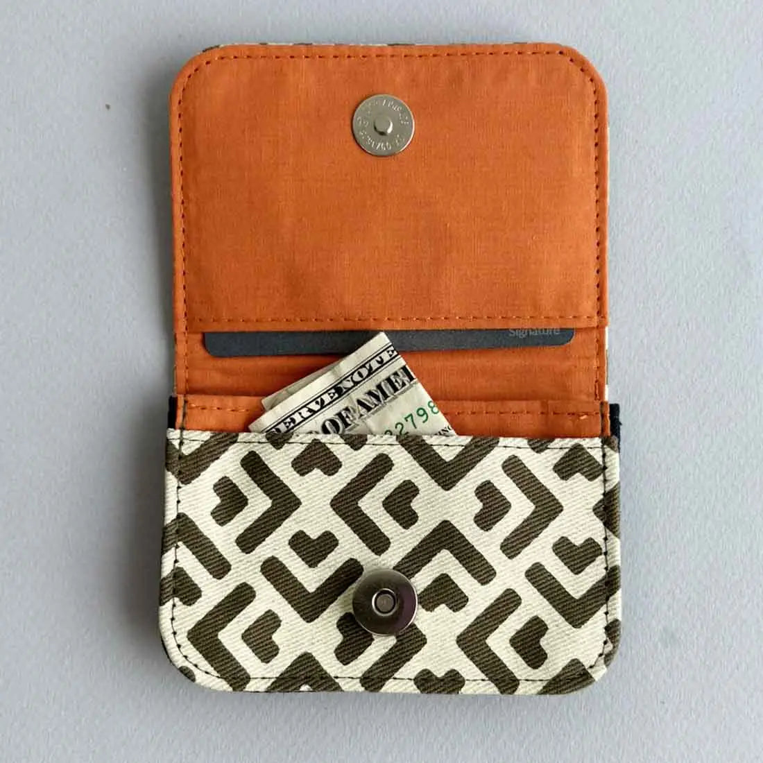 Cotton Card Holder - Retro Geometric Prints