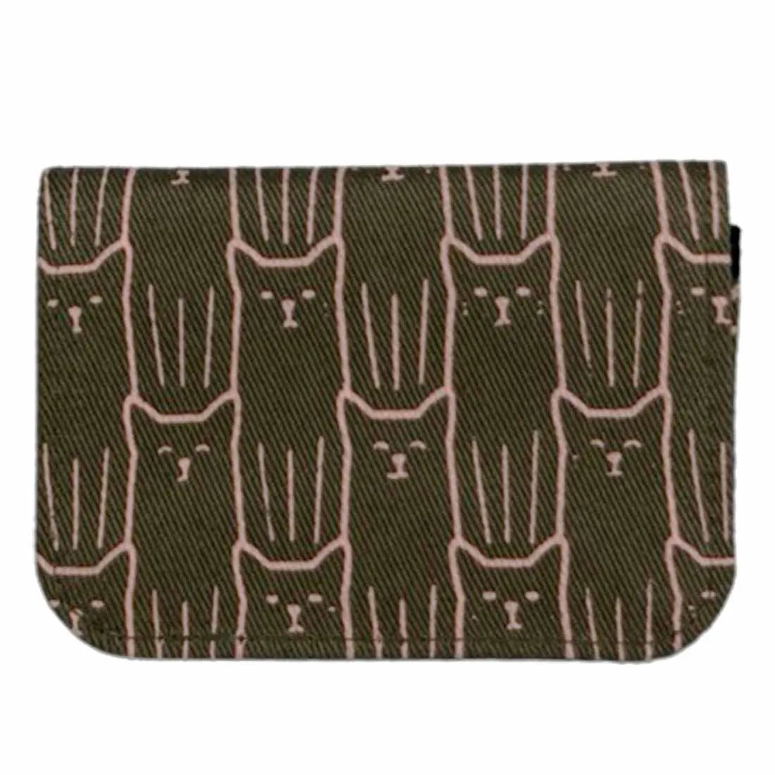 Cotton Canvas Cardholders - Cat Prints - Small Wallet