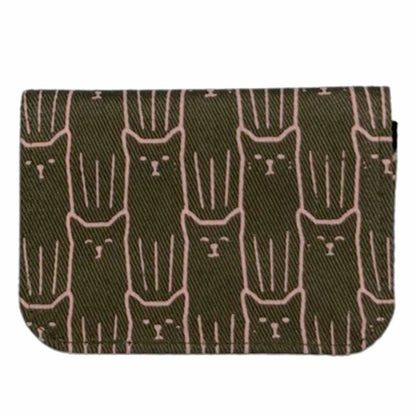 Cotton Canvas Cardholders - Cat Prints - Small Wallet