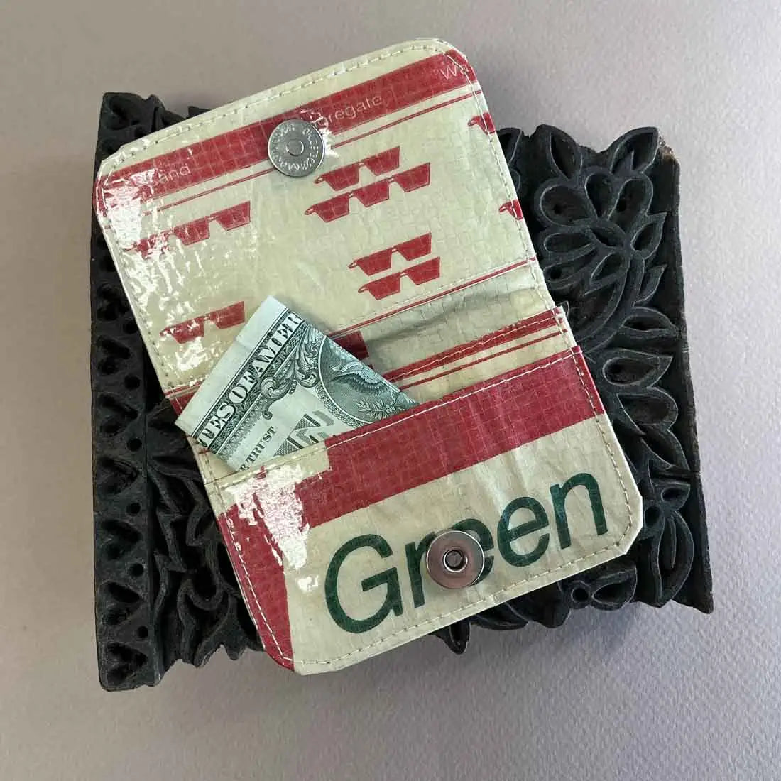 Recycled Cement Bag Card Holder