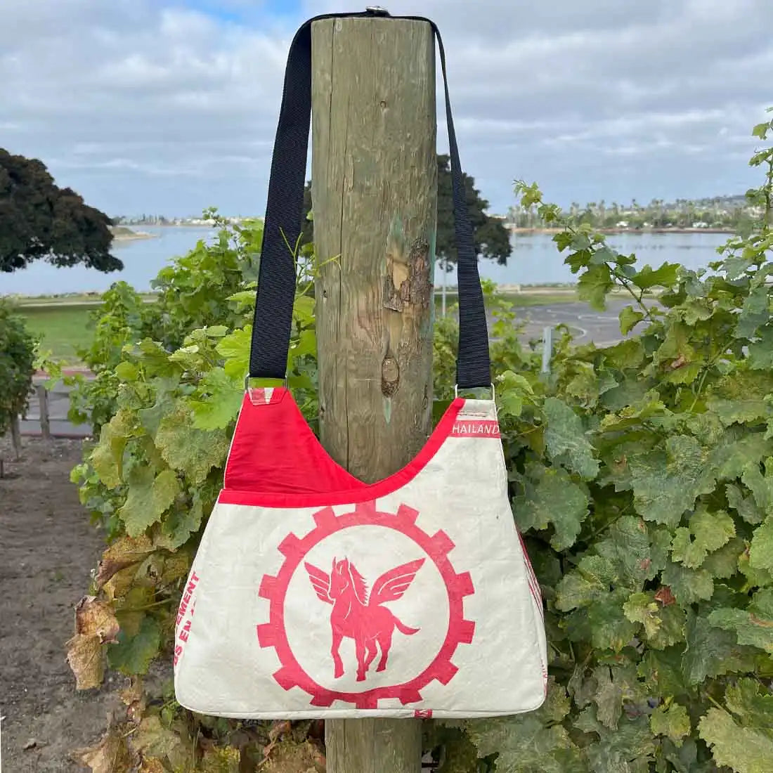 Triangle Crossbody Bag - From Recycled Cement Bags