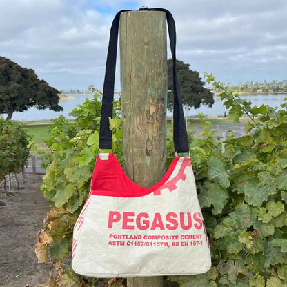 Triangle Crossbody Bag - From Recycled Cement Bags