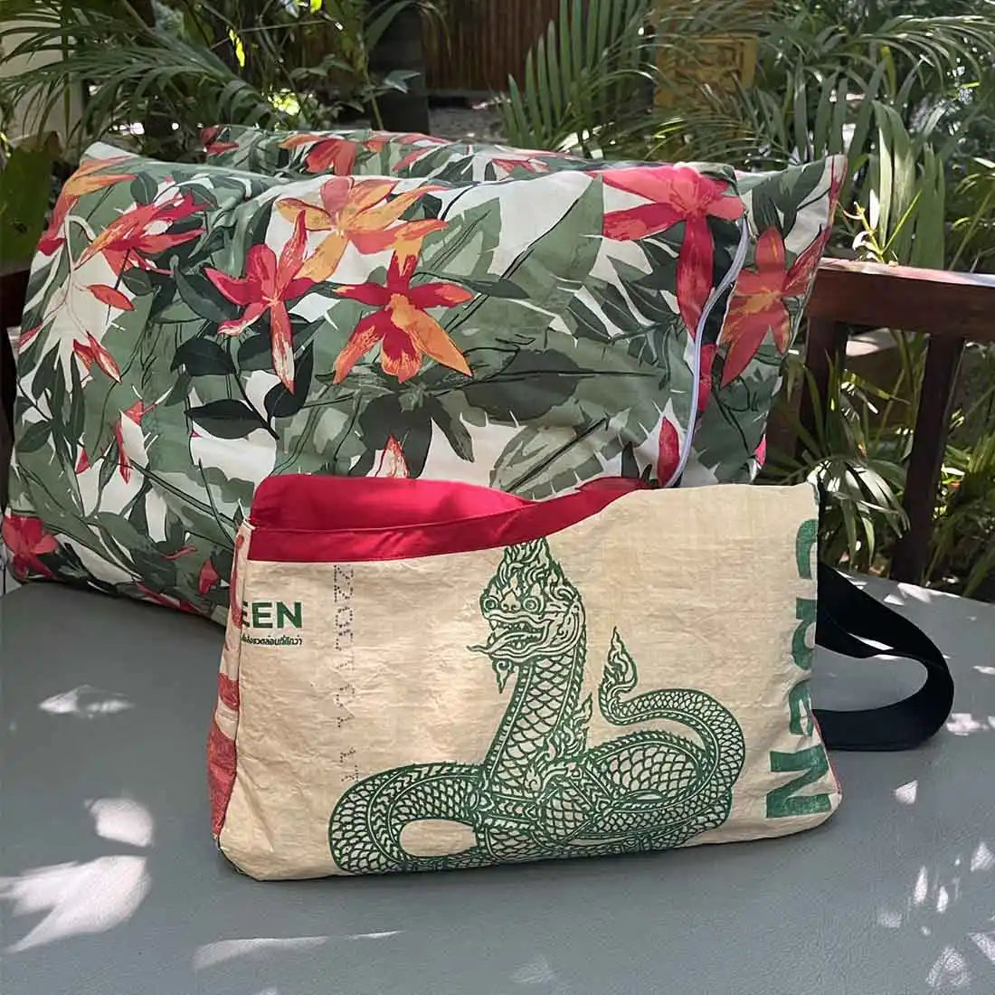 Triangle Crossbody Bag - From Recycled Cement Bags