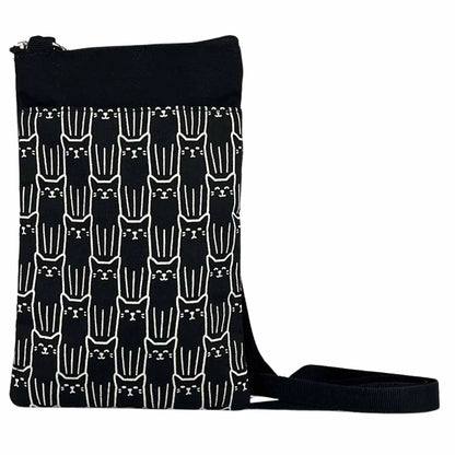Mini Phone Crossbody - Cat Prints