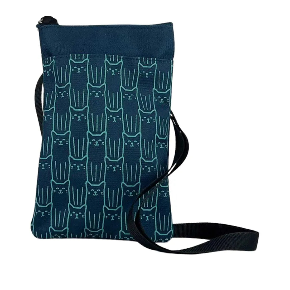 Mini Phone Crossbody - Cat Prints