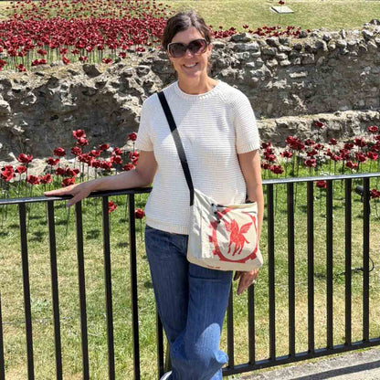 Medium Recycled Cement Crossbody Bag