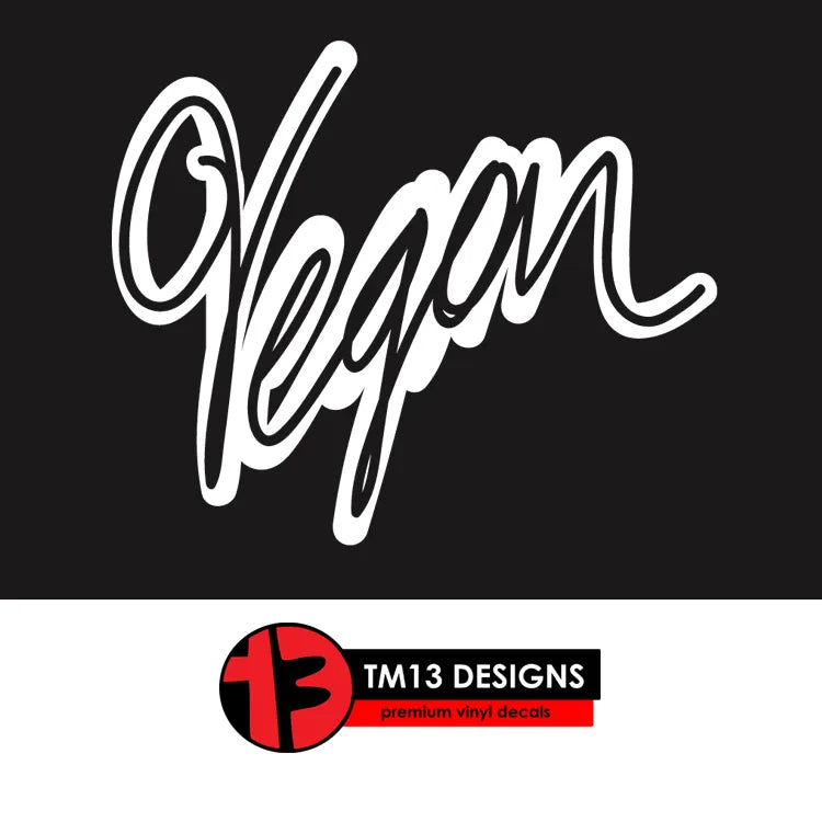 Vegan Textual Vinyl Decal
