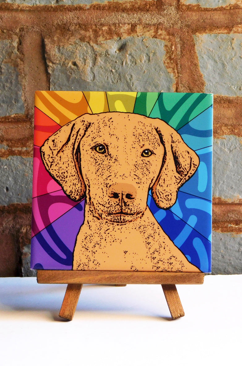 Vizsla Ceramic Art Tile