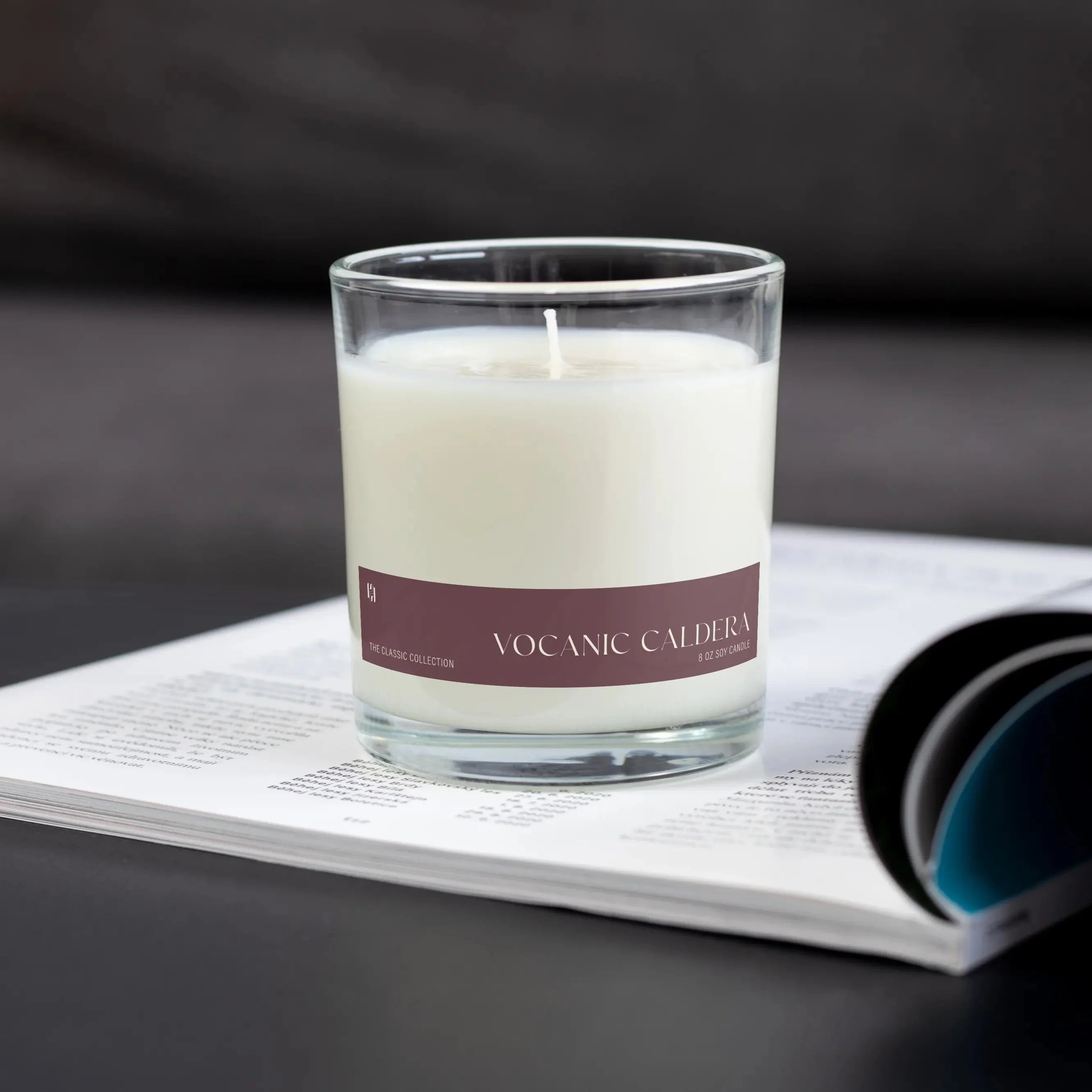 volcanic caldera candle