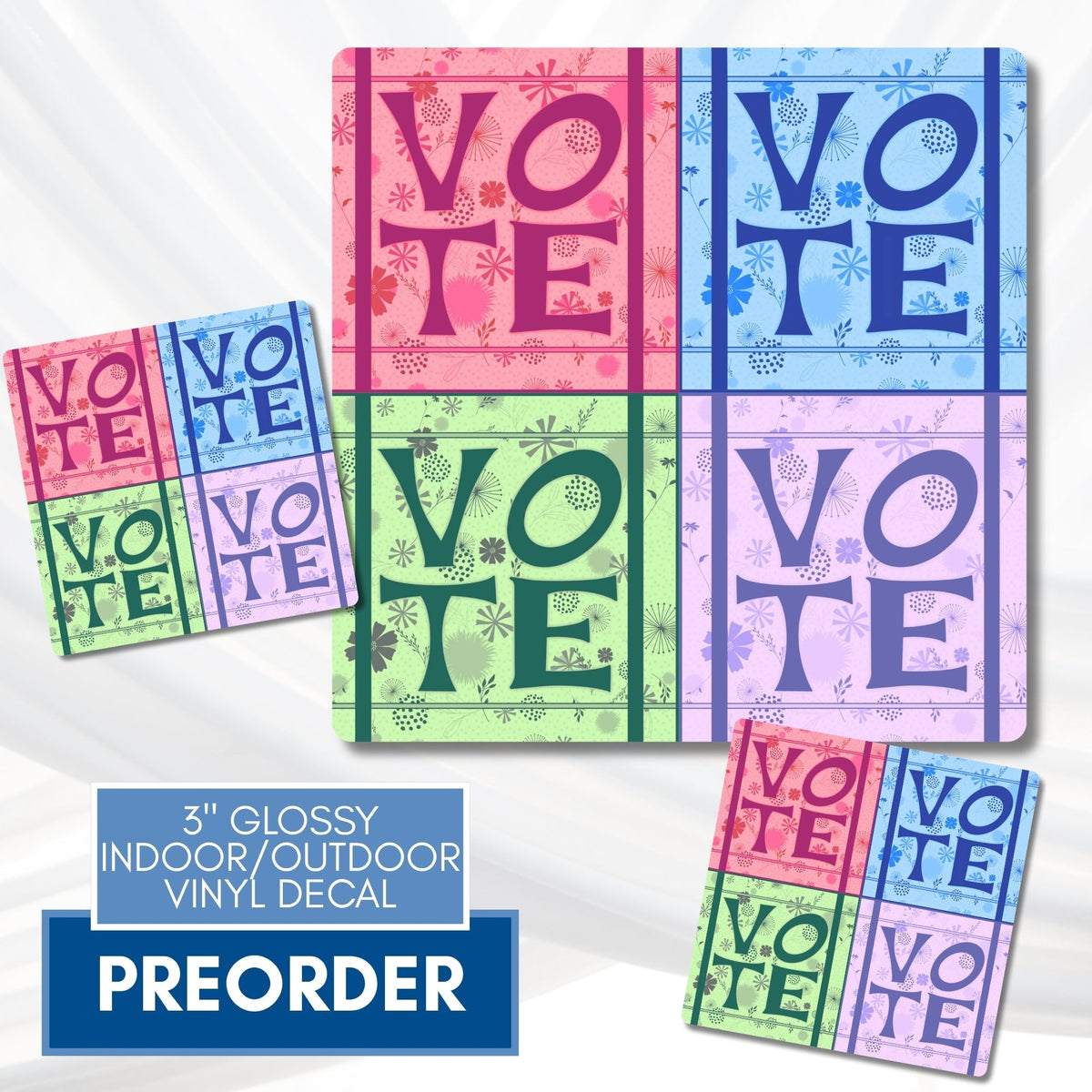 PREORDER Vote Pop Art Sticker | 3" Indoor/Outdoor Vinyl Decal