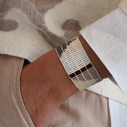 Pembetatu Warrior Beaded Cuff Bracelet