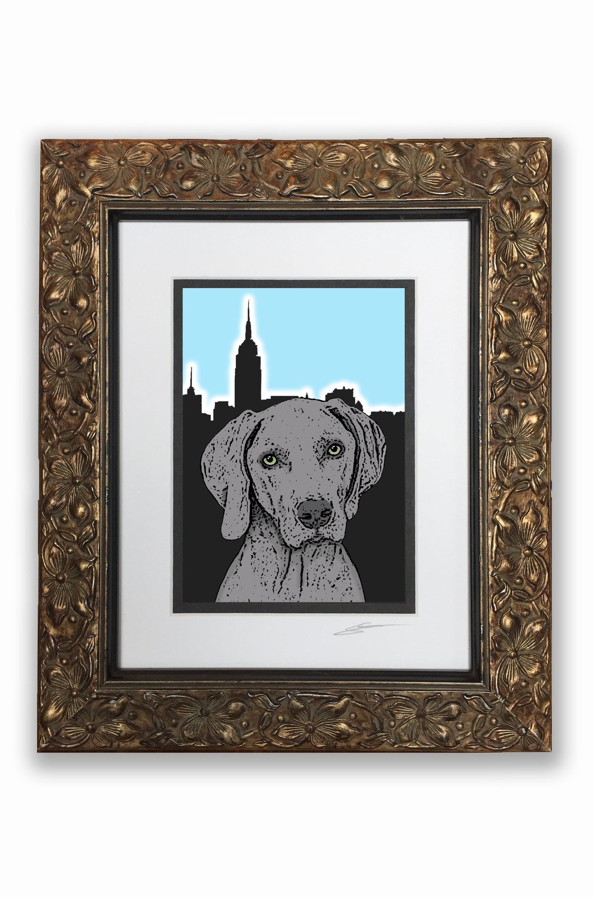 Weimaraner Pupart Portrait