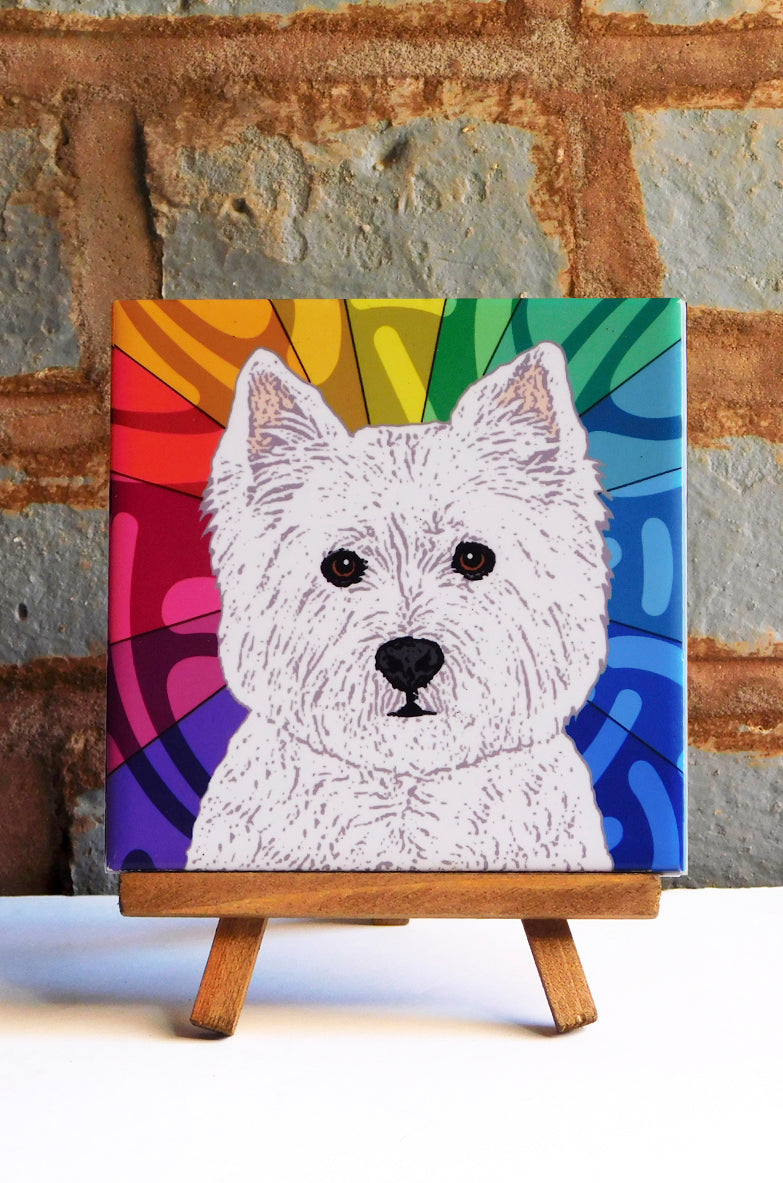 Westie Ceramic Art Tile