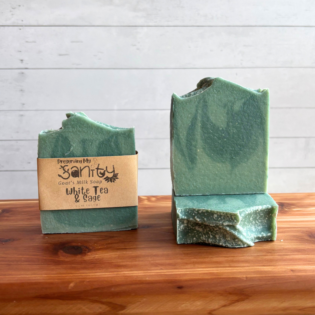 White Tea &amp;amp; Sage Goat MIlk Soap