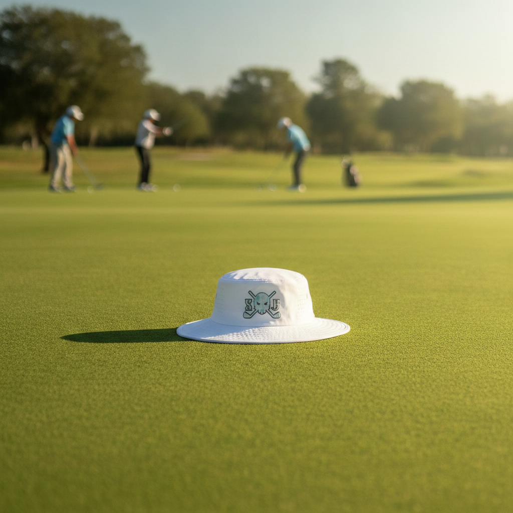 Wide Brim Aussie Golf Hat - Skull &amp; Bogeys Golf Co.