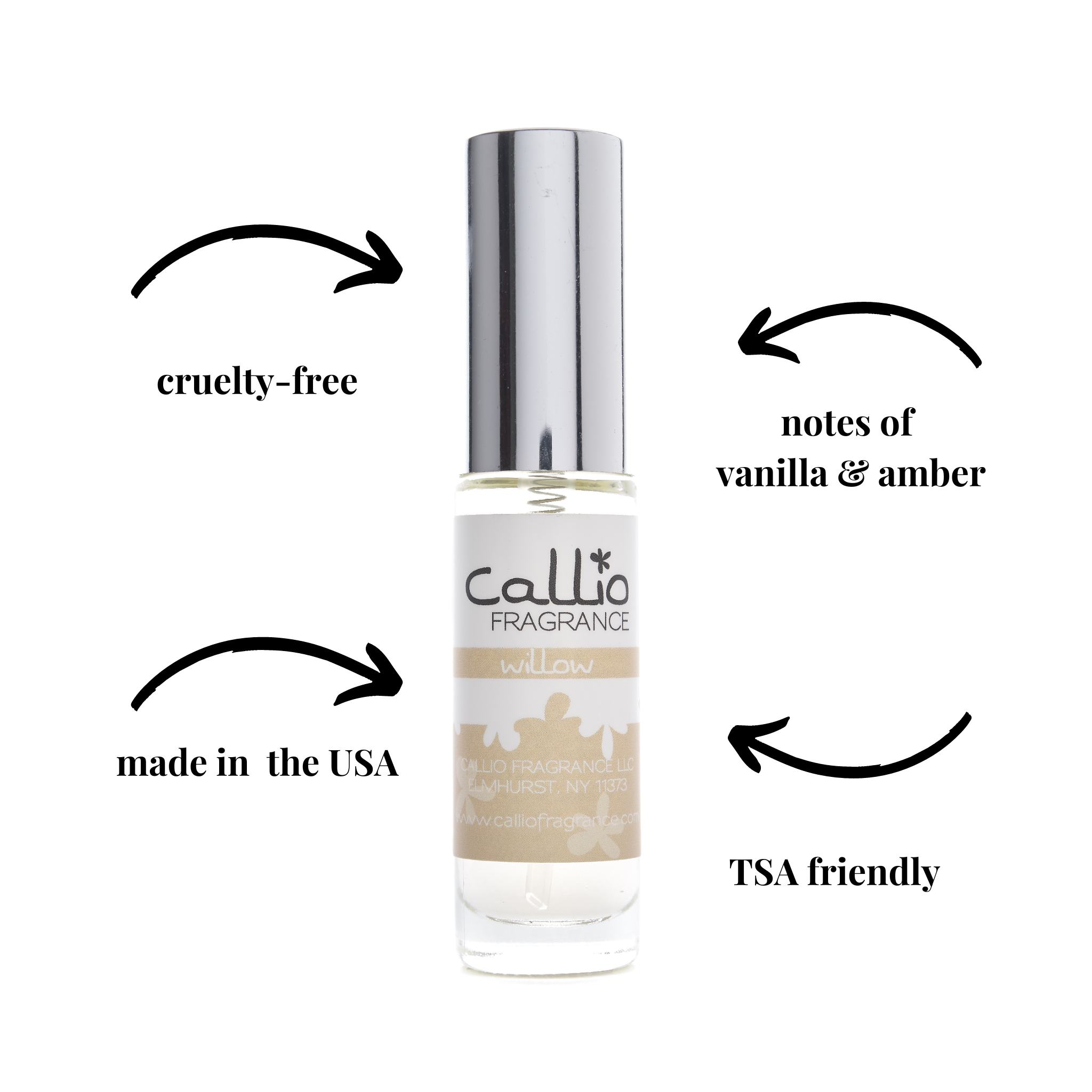 Willow Travel Vanilla Perfume | Warm Vanilla Amber Spray
