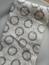 European Linen Napkin with holiday or Christmas Wreaths 