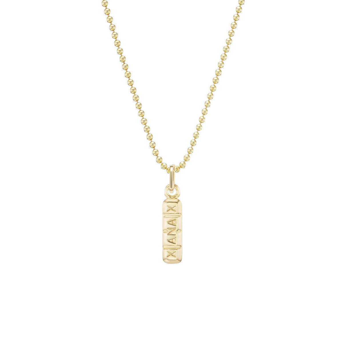 Gold Xanax Bar Pendant