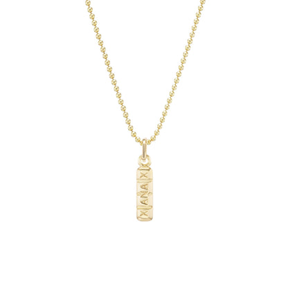 Gold Xanax Bar Pendant