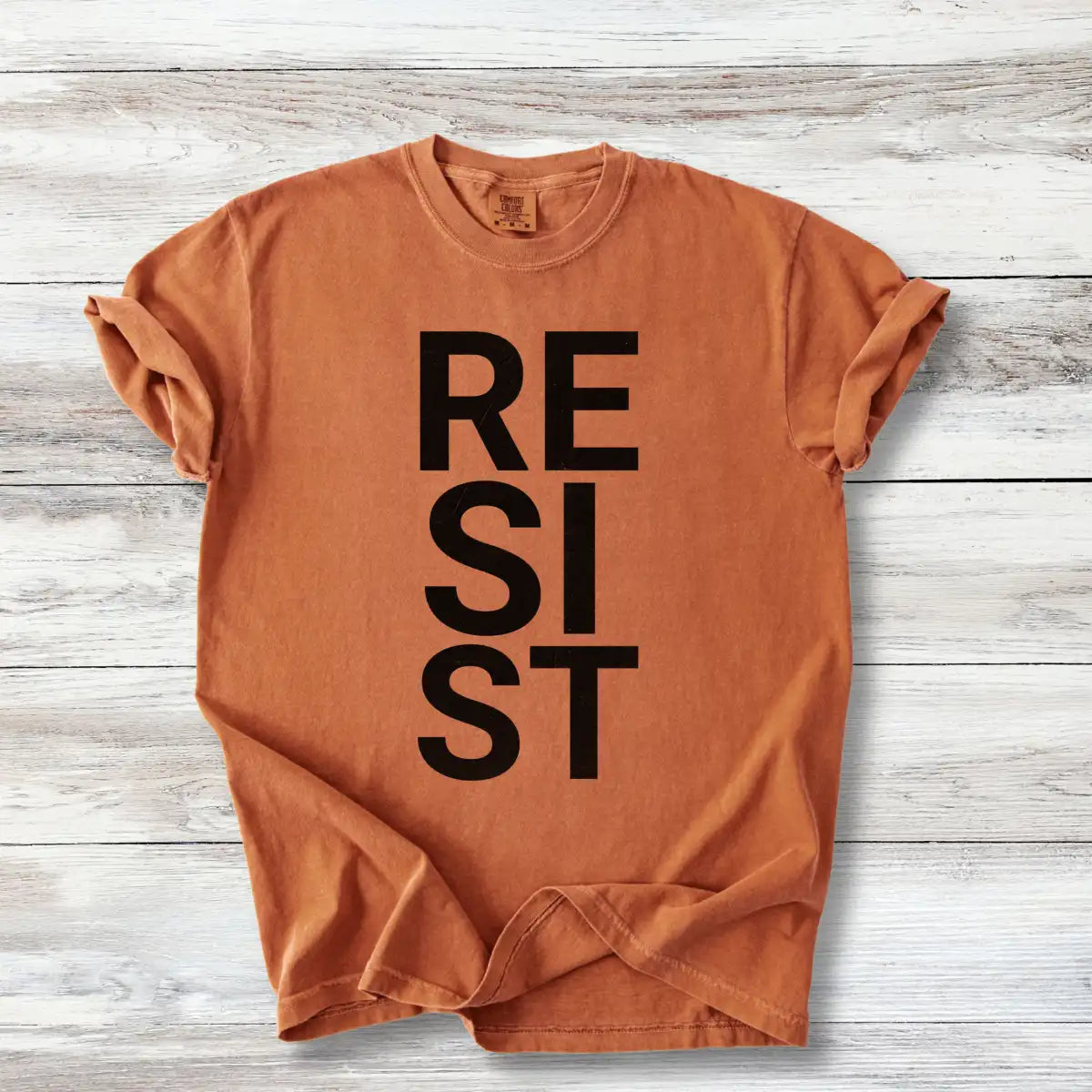 RESIST T-Shirt - Bold Activism Tee for Progressives, Rainbow and Solid Colors