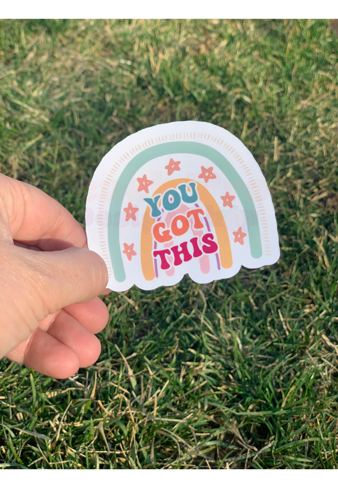 Retro Boho Rainbow Inspirational Stickers