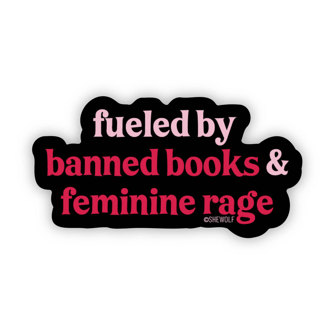 Sticker with text &