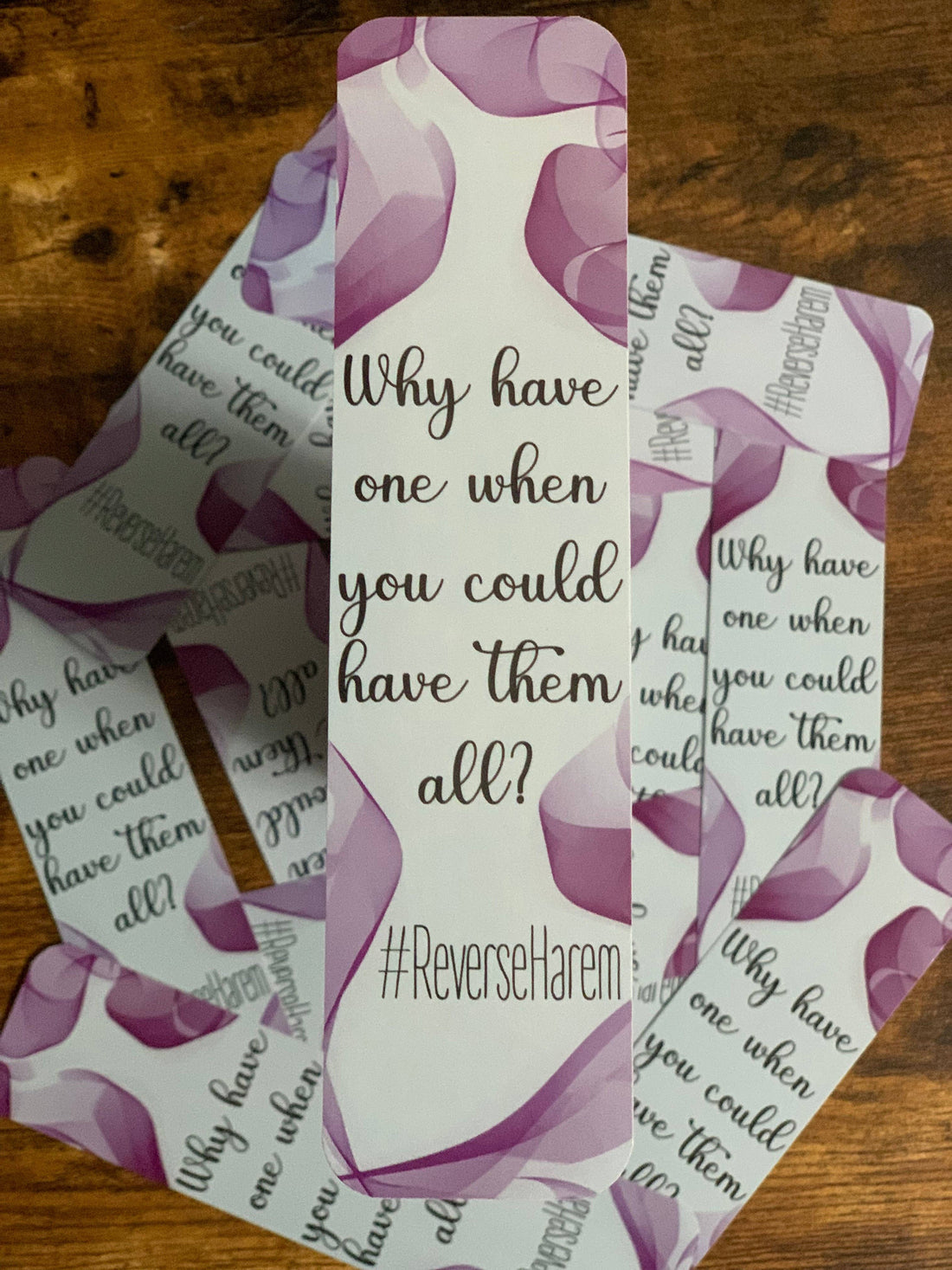 Reverse Harem Romance Bookmark (8x2) — Original Design Clearance