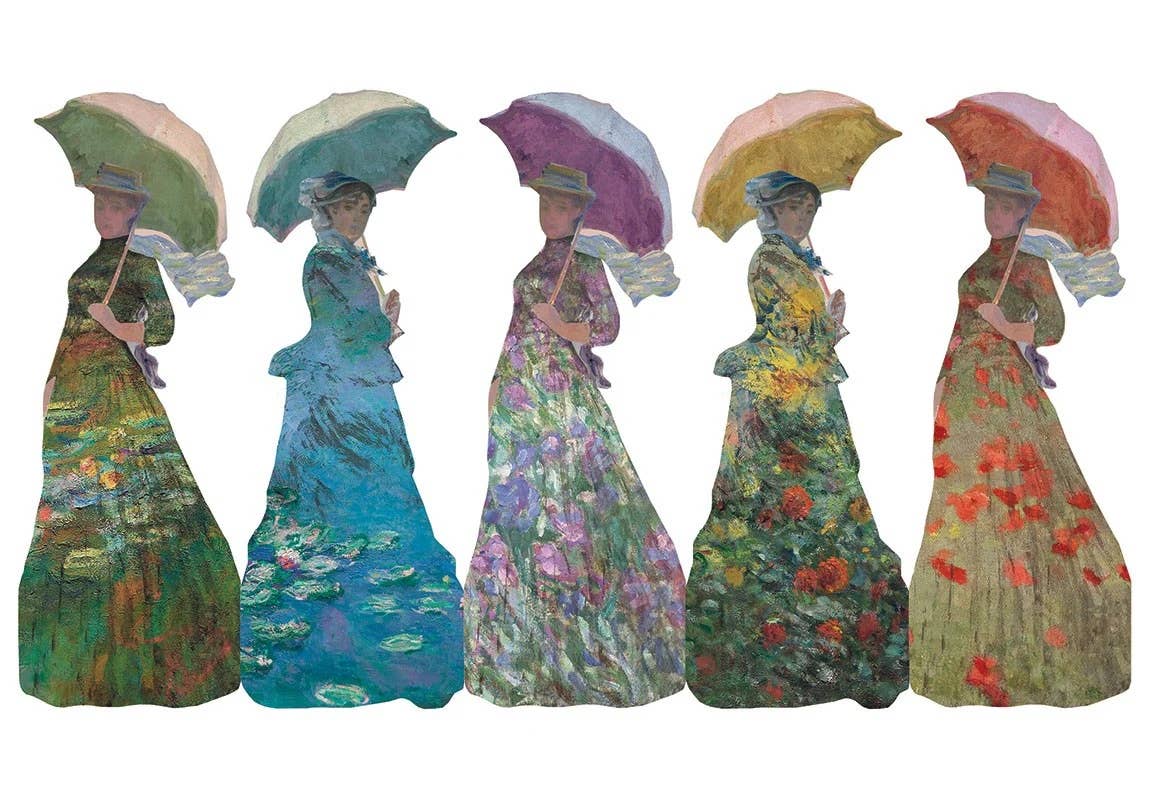 Claude Monet Woman with a Parasol Accordion Bookmarks — Set of