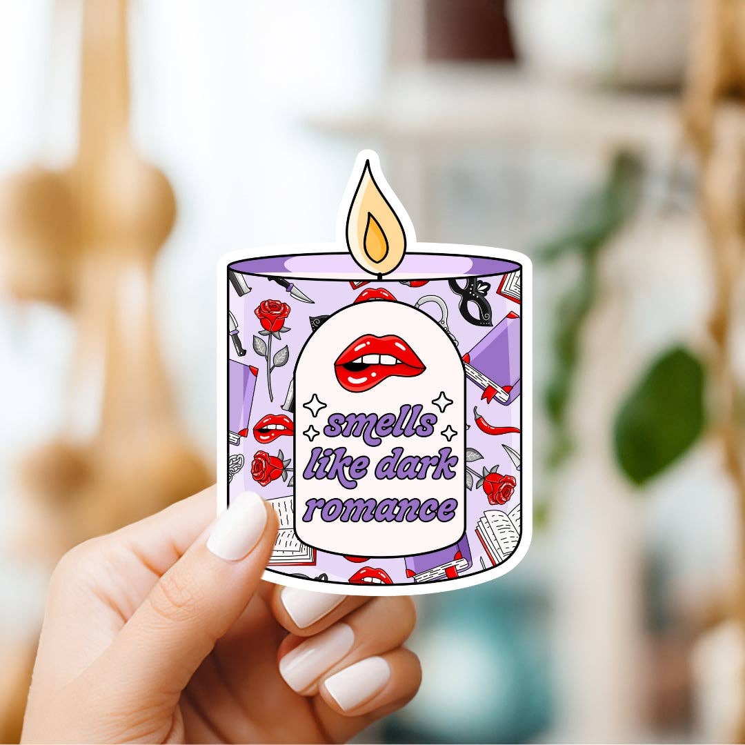 Sticker of a candle with text &